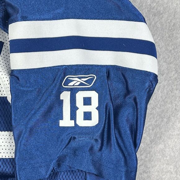 Peyton Manning 18 Jersey Mens XL Blue NFL Indianapolis Colts Onfield Reebok Y2K - Picture 5 of 15